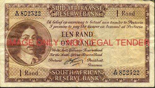 G Rissik First Issue One Rand Prefix A45 802322 f condition