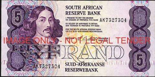 CL Stals First Issue Five Rand Prefix AK 7327304 vf condition