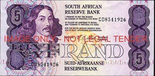 CL Stals First Issue Five Rand Prefix CD 8341926 vf condition