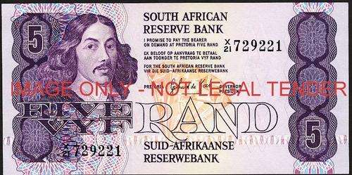 GPC de Kock Third Issue Five Rand Replacement X21 unc condition (exceptionally scarce)