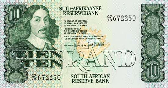 GPC de Kock  third issue Ten Rand C7/78  unc condition