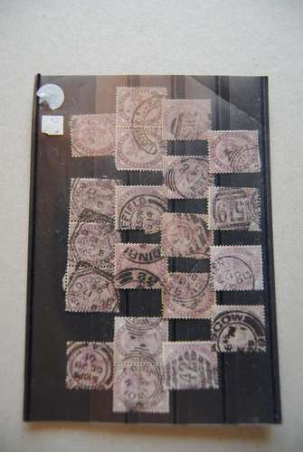 20 1d. Lilac/Mauve Queen Victoria Stamps, Used...Please see pics...