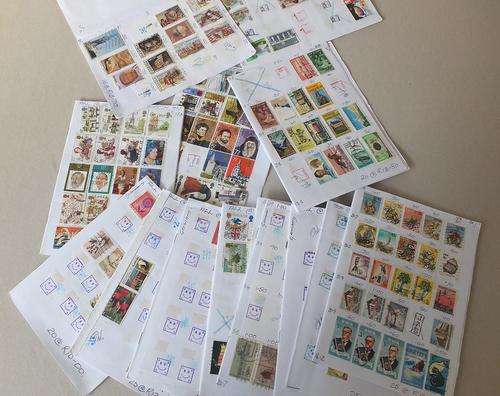 15 Stamp Booklets with Used World Stamps...Please see pics...