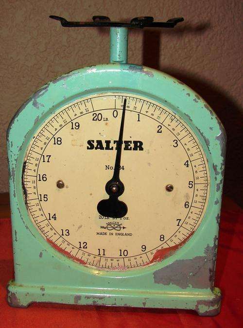 Vintage 20lbs Salter Kitchen Scale without weighing bucket-H 26cm Width 20cm