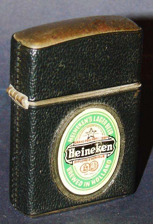 Heineken Lager Beer branded  lighter-Made in Austria-Dia 5.5cm x 4cm x 2cm