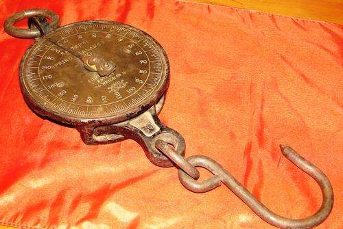 Vintage Salter 200lbs spring balance scale-Silvestors Patent-working