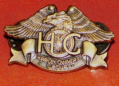 1983 Harley Davidson Owners Rockers vest pin-L4cm/w 2.5cm