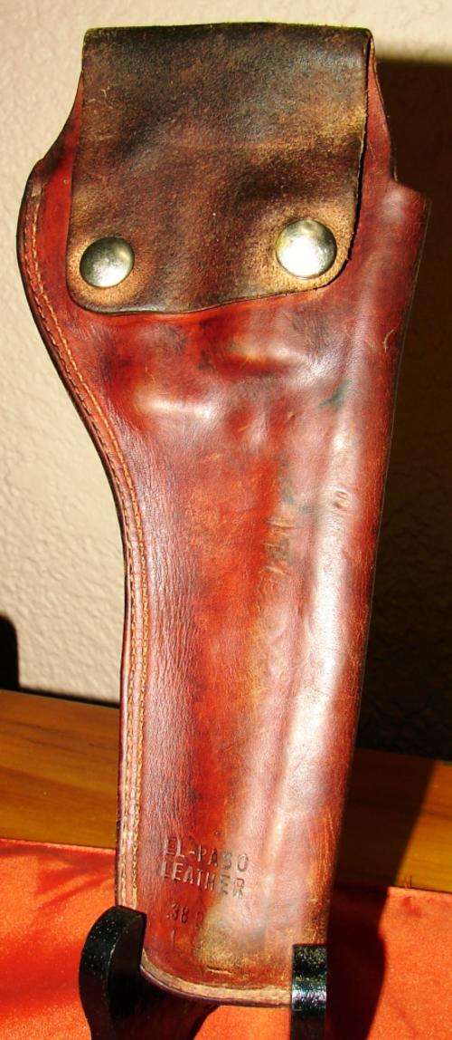 Good quality brown EL Paso leather 38 Holster-L 26cm and width at top 11.5cm