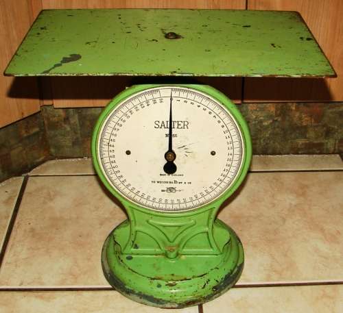 Large heavy Victorian style antique Salter no 55 scale,  W-56 lb-Made in England-used at Post Office