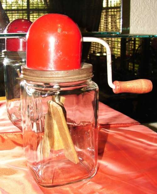 Rare small butter churn-not original bottle-Good condition and in working order