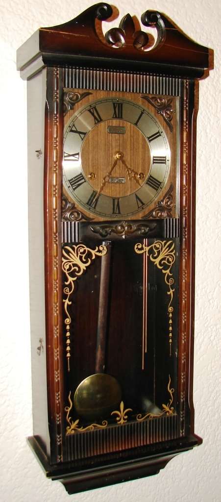 Beautiful vintage Rhythm 30 day long case wall clock-100% working-just servised