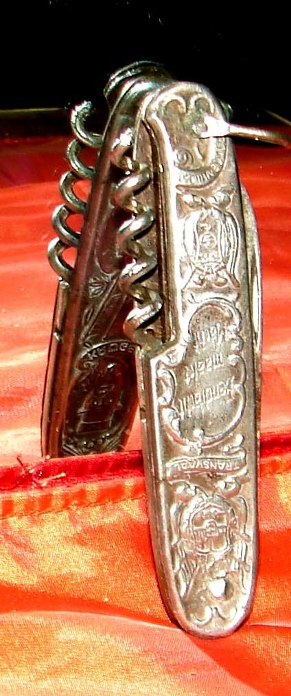 Antique Eendracht Maakt  Macht Panda -Kruger, De Wet/and Transvaal Oranje Vrijst pocket knive