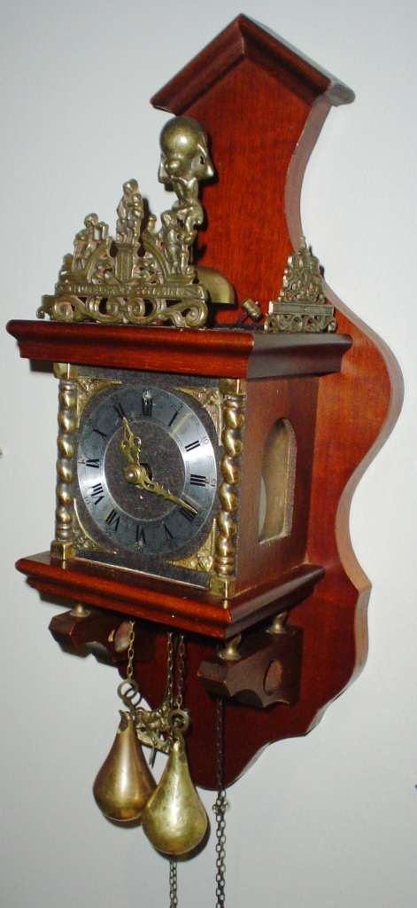 Wow!..antique Zaanse Dutch Wall Clock mechanism maker Albert Schwab, Regular-Karelsruhe-West Germany