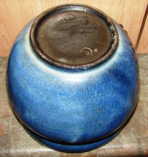 Beautifu blue Linn Ware Bowl-H 16 cm, Top dia. 16 cm-Good condition