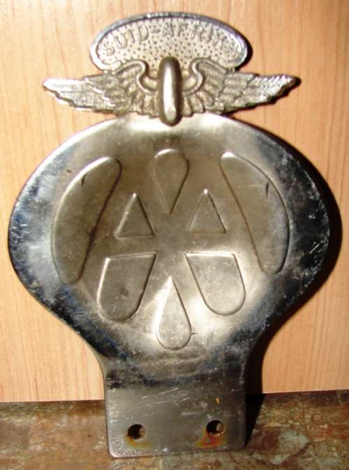 Vintage SA AA Automobile metal badge
