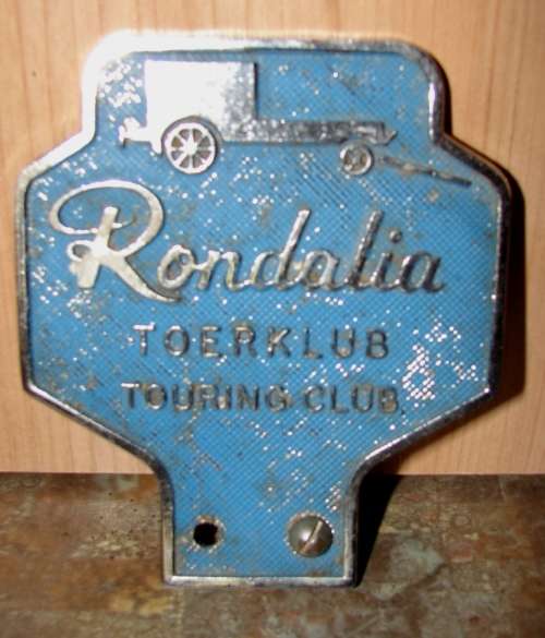 Vintage SA Rondalia  Automobile Touring Club metal badge