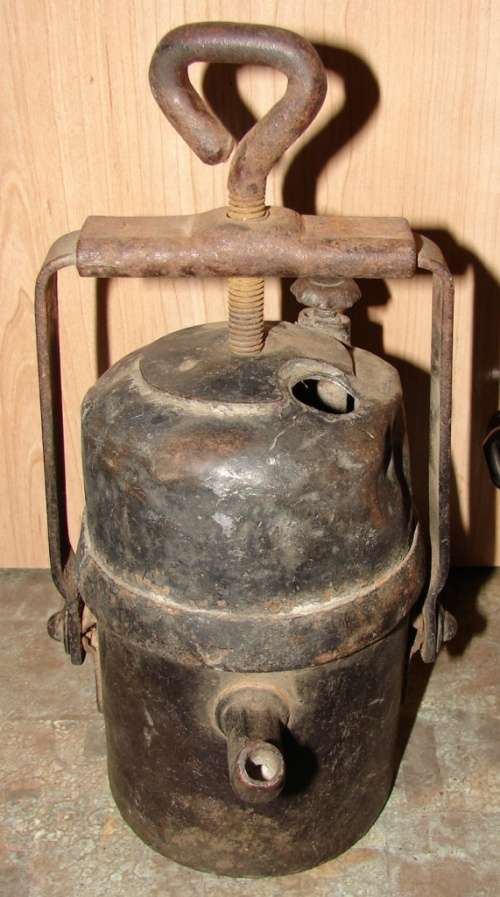 Antique Carbite mine/railway lamp