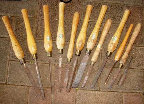 RTC Wood turning Lathe CL 1000 1/3 HP cycles 50 with 12 chisels-Marpel & Sons Sheffield England