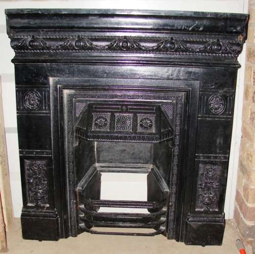 Beautiful good quality no 47 BICLAM 36 (Manufacturer) vintage cast iron fire surround -Size 1m x 1m