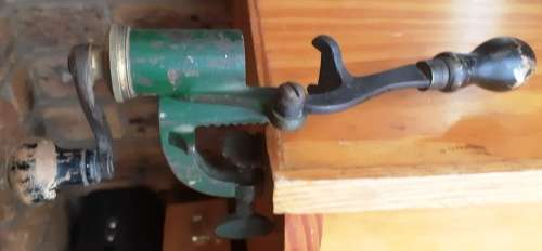 Antique12 gauge Shotgun shell hand reloading tool-metal and brass-stamped 16-Dia. 25 cm x 15 cm