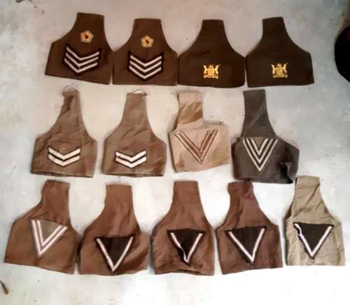 13 Old SADF rank brassards of different ranks in SADF-buy per sleave and not as a  lot