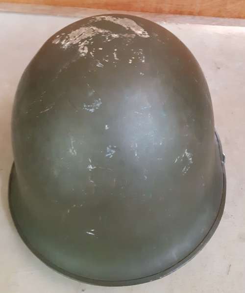 Old SADF border war Staaldak hard hat with no inner-C J Fuchs Ltd. 1970