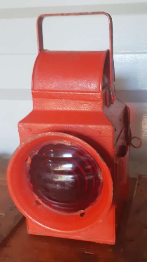 Vintage Signal red 2 way Railway Lantern
