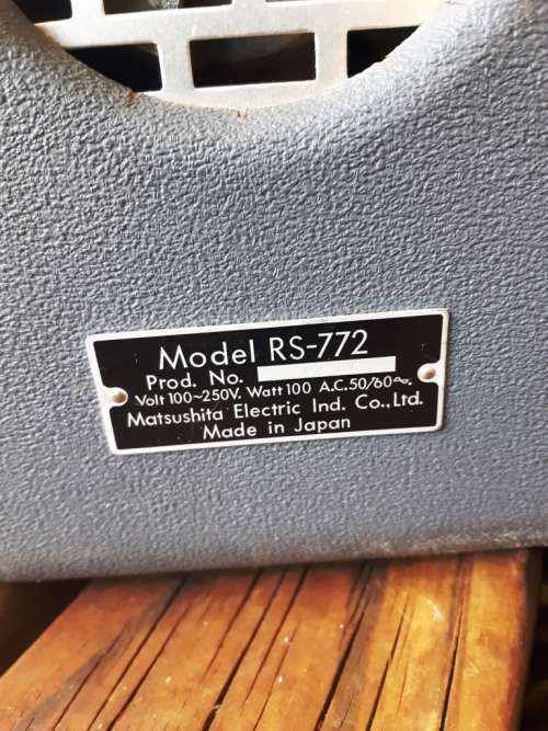 Vintage National Stereophonic Matsushita model RS-772 recorder-made in Japan-complete and working