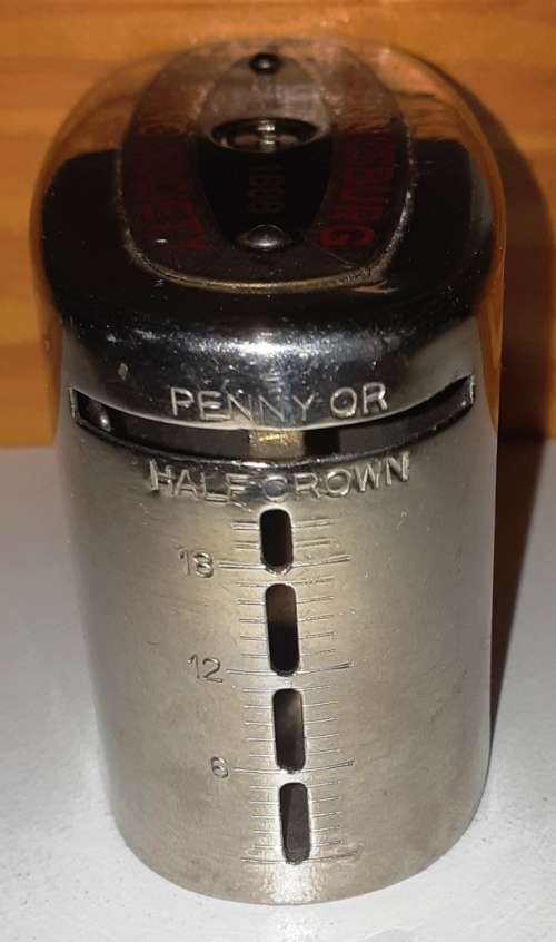 Rare antique Johannesburg Building Society metal savings box