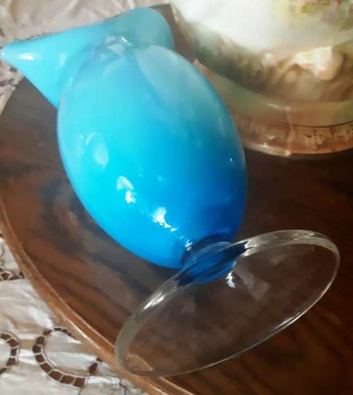 Beautiful big H 27 cm Turquoise Murano glass Jug - Weight 1.4 kg`s - Good condition/no chips/cracks