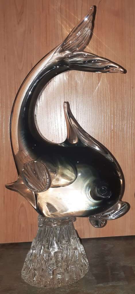Stunning 1,75 kg`s Murano Glass fish-Height 31 cm-mint condition-no cracks/chips