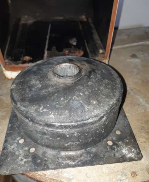 Vintage SA Railway Services SARS red one way Railway signal Lantern with inside  burner