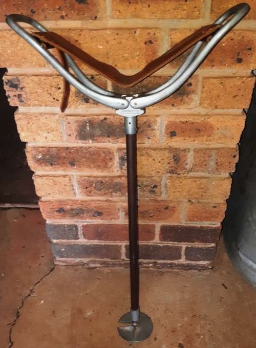 Vintage Walking/sitting Stick for sporting events and other gatherings-made in England with leather