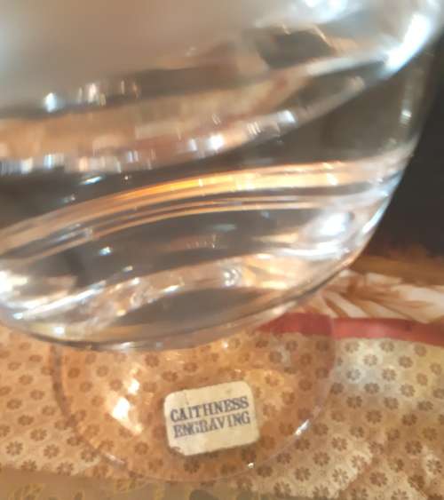 Caithness Crystal goblet limited engraved Silver Jubilee 25 years QE (1952-1977) and paper weight