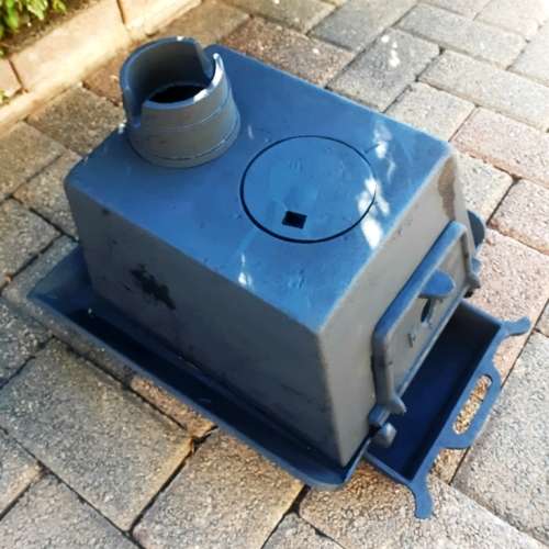 Antique FM Cast iron one plate wood/coal stove-complete just need chimney-good condition