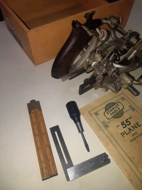 Wow! Stanley "One 55 Plane" in excellent condition in original box with manual and extra tools