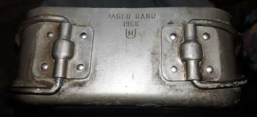 Old SADF Border War metal dixie-stamped Jager Rand 1968 (M) with character