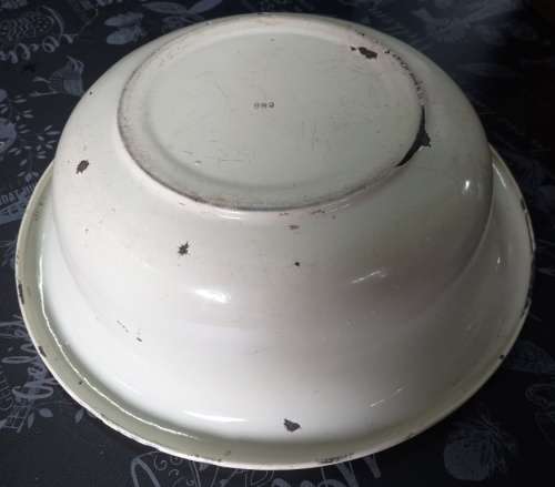 Beautiful good quality 2 piece antique enamel pitcher and basin set-Good condition-no holes