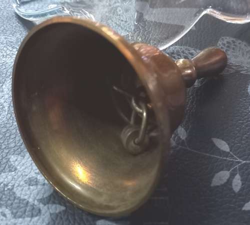 Small good quality brass bell - H 9 cm, Bottom dia. 5.5 cm