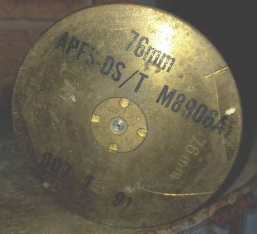 76mm  Brass canon shell 1991-Lenght 63 cm-good condition