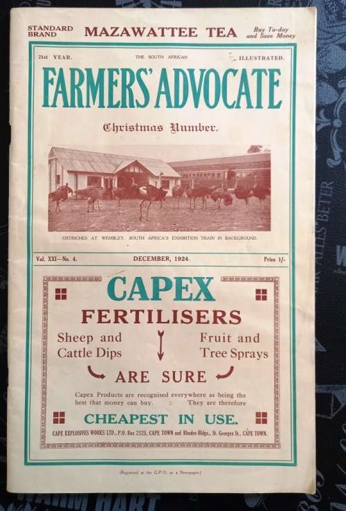 2 x Copies of "Farmers Advocate" an Agriculture Magazine/newspaper 1924 and 1931