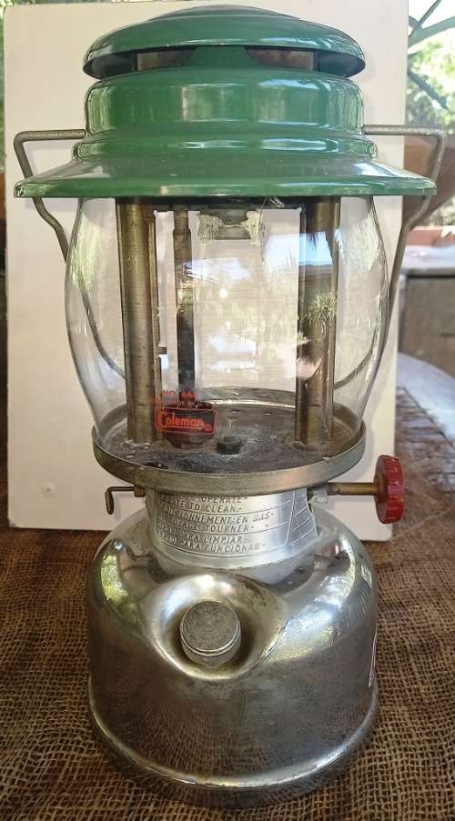 Coleman 639 Made in Canada 1/73 Kerosene Lamp/chrome tank/good cond. serviced- working