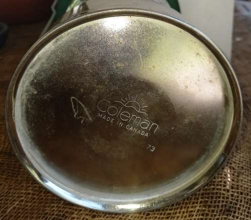 Coleman 639 Made in Canada 1/73 Kerosene Lamp/chrome tank/good cond. serviced- working