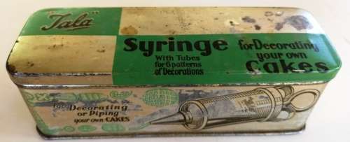 Vintage 1950`s good quality `Tala` Syringe for Cake Decorating-Made in England-in tin box