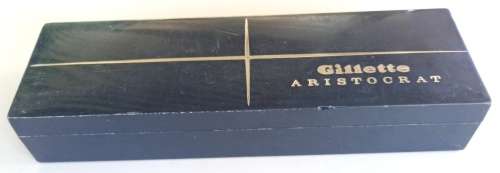 Stunning Gold plated Gillette Aristocrat Adjustable Razor set with blades-like new-hardly used