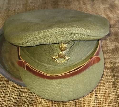 SA Army Genie Engineers Corps marked `A Product` from 60`s Peak cap with badge-inner dia 18 cm