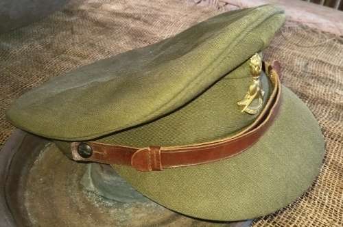 SA Army Genie Engineers Corps marked `A Product` from 60`s Peak cap with badge-inner dia 18 cm