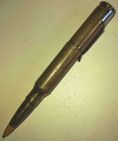 Pen made of FNM 76-44 Bullet cartridge-use normal ball point ink inner ink refill