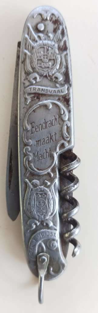 Antique Silver Pres. Paul Kruger and Christian de Wet Anglo Boer War Pocket Knife made by PANDA no 1