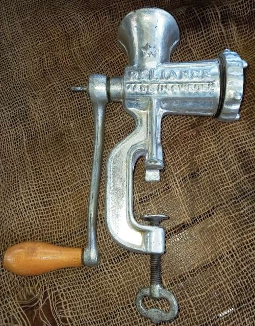 Vintage Husqvarna No 5-Reliance -Made in Sweden-meat mincer - very good condion/working